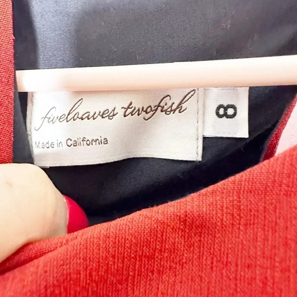 FIVELOAVES TWOFISH Girls Size 8 Red Holiday Beauty Dress Bow Special Occasion - Picture 2 of 7